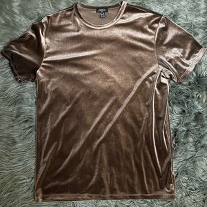 Brown velour shirt